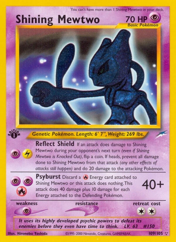 Image for Shining Mewtwo (109/105) (Neo Destiny) - Pokemon