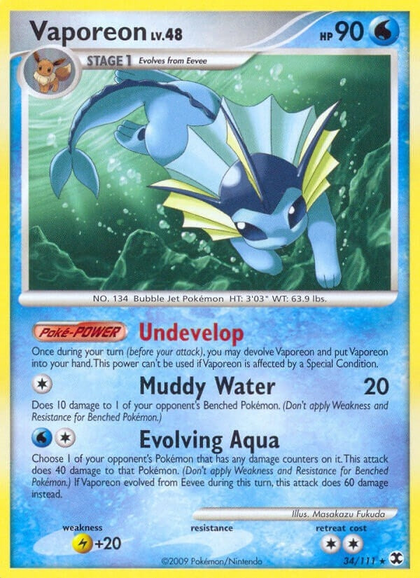 Image for Vaporeon (34/111) (Rising Rivals) - Pokemon