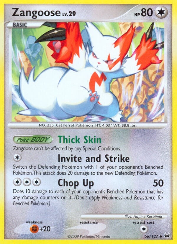 Image for Zangoose (66/127) (Platinum) - Pokemon