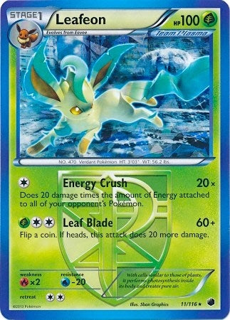 Image for Leafeon - 11/116 (BW Plasma Freeze) (011/116) (Deck Exclusives) - Pokemon