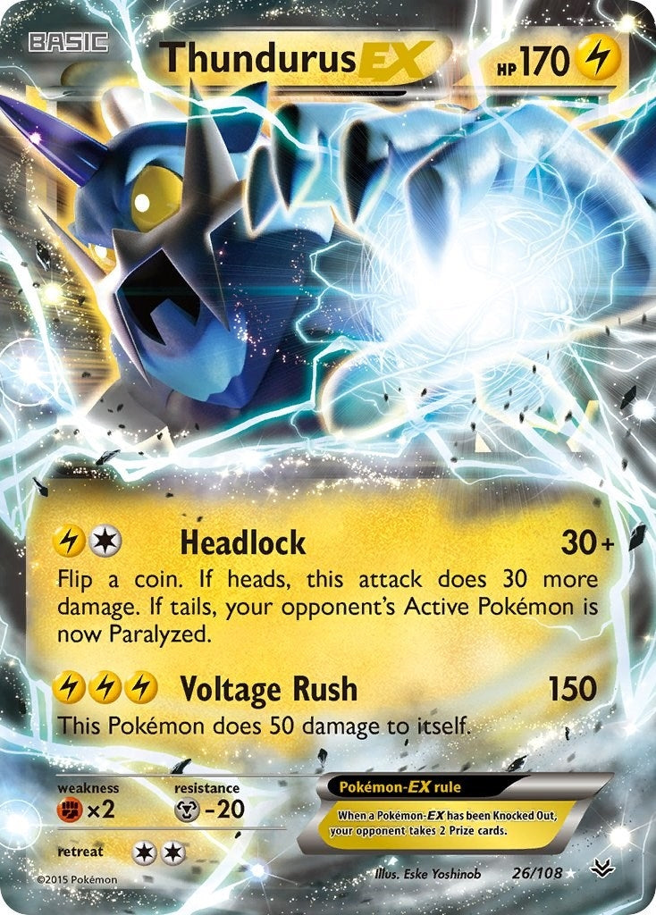 Image for Thundurus EX (26/108) (XY - Roaring Skies) - Pokemon