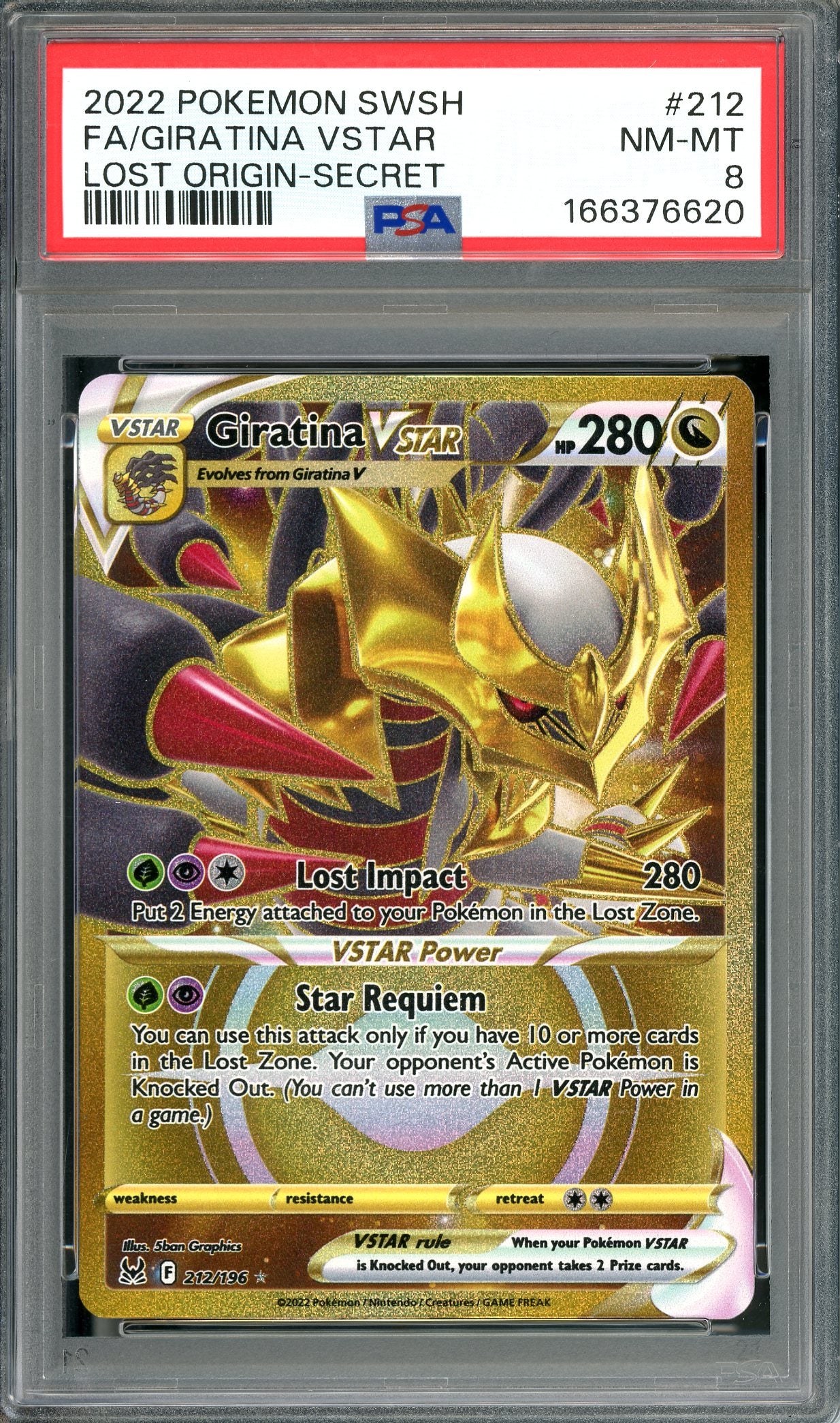 PSA 8 Giratina (212/196) [Pokemon Lost Origin