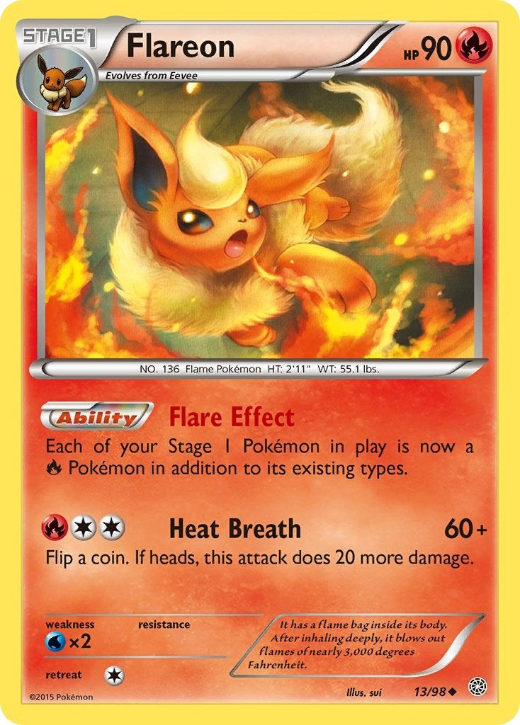 Image for Flareon (13/98) (XY - Ancient Origins) - Pokemon
