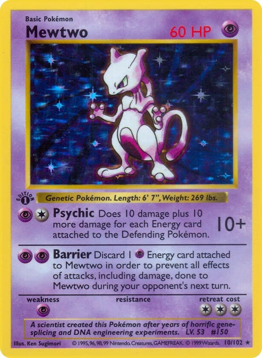 Image for Mewtwo (010/102) (Base Set (Shadowless)) - Pokemon