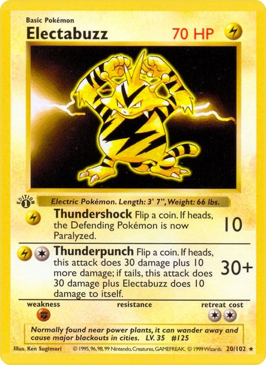 Image for Electabuzz (020/102) (Base Set (Shadowless)) - Pokemon