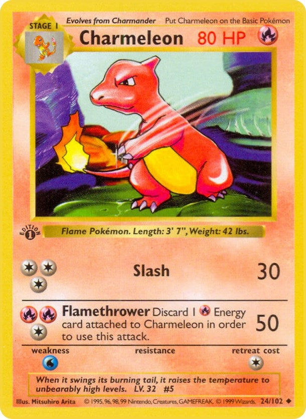 Image for Charmeleon (024/102) (Base Set (Shadowless)) - Pokemon