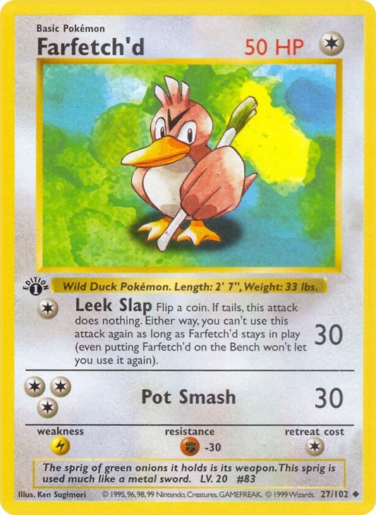 Image for Farfetch'd (027/102) (Base Set (Shadowless)) - Pokemon