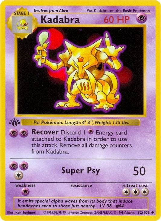 Image for Kadabra (032/102) (Base Set (Shadowless)) - Pokemon