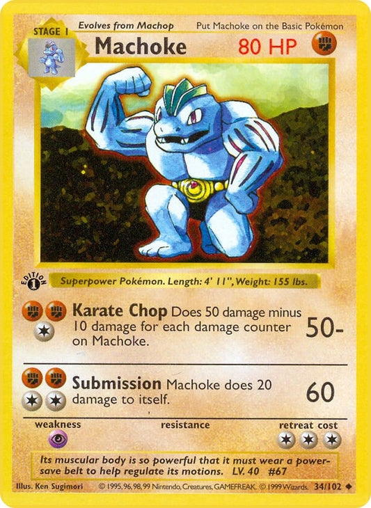 Image for Machoke (034/102) (Base Set (Shadowless)) - Pokemon