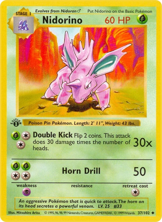 Image for Nidorino (037/102) (Base Set (Shadowless)) - Pokemon