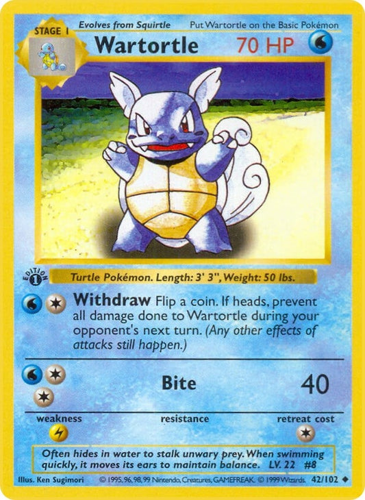 Image for Wartortle (042/102) (Base Set (Shadowless)) - Pokemon