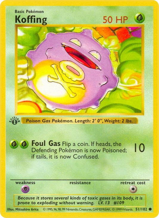 Image for Koffing (051/102) (Base Set (Shadowless)) - Pokemon