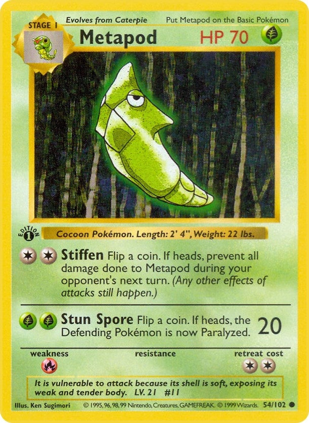 Image for Metapod (054/102) (Base Set (Shadowless)) - Pokemon