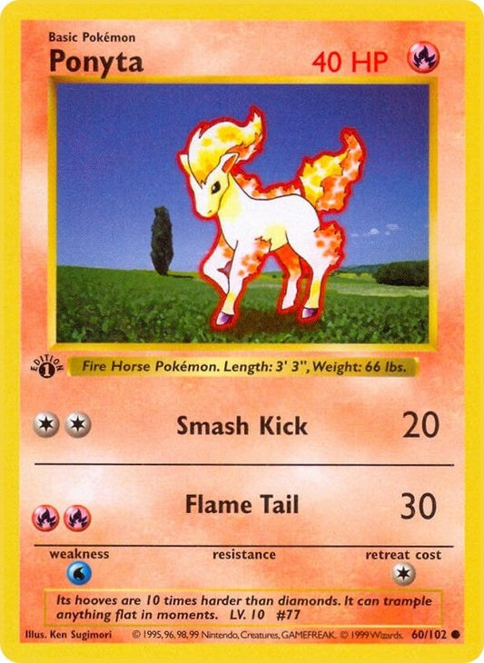 Image for Ponyta (060/102) (Base Set (Shadowless)) - Pokemon