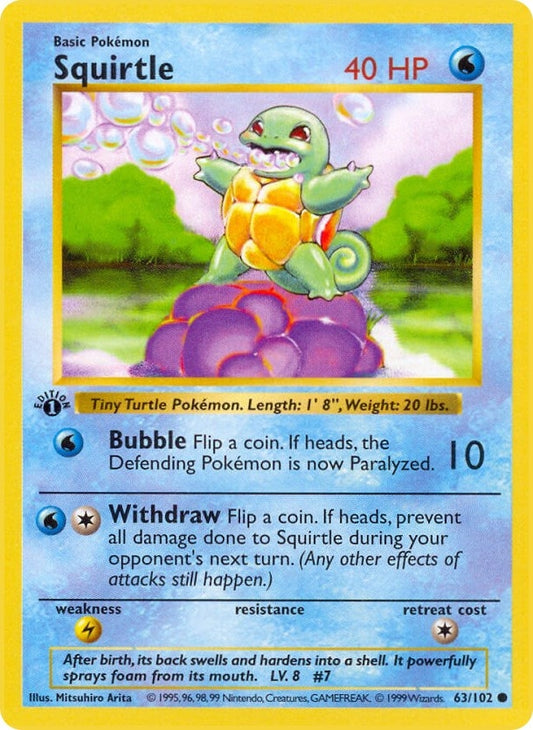 Image for Squirtle (063/102) (Base Set (Shadowless)) - Pokemon