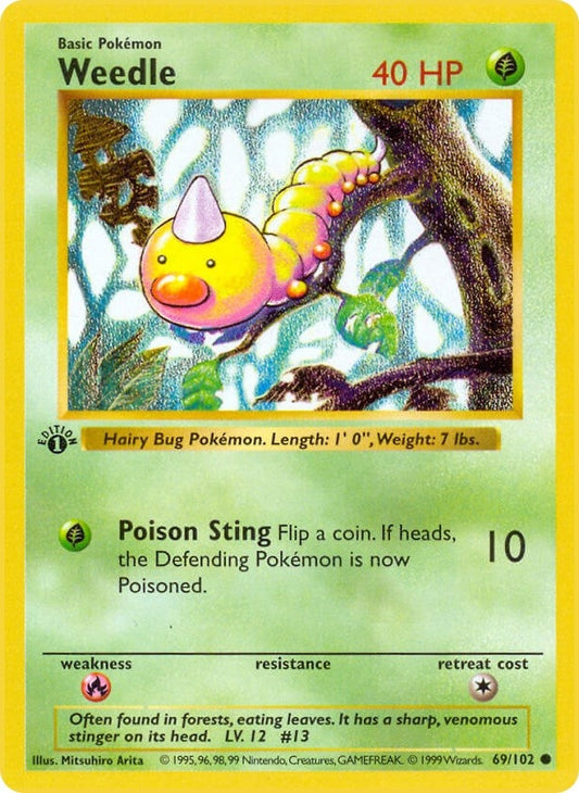 Image for Weedle (069/102) (Base Set (Shadowless)) - Pokemon