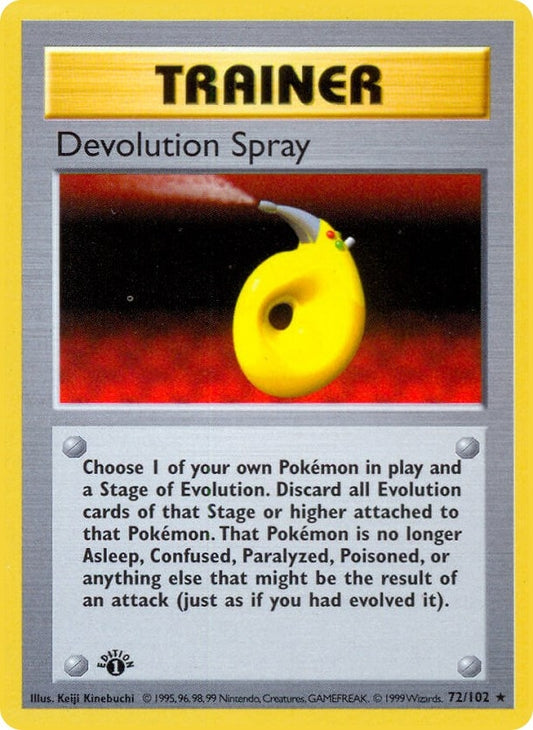 Image for Devolution Spray (072/102) (Base Set (Shadowless)) - Pokemon