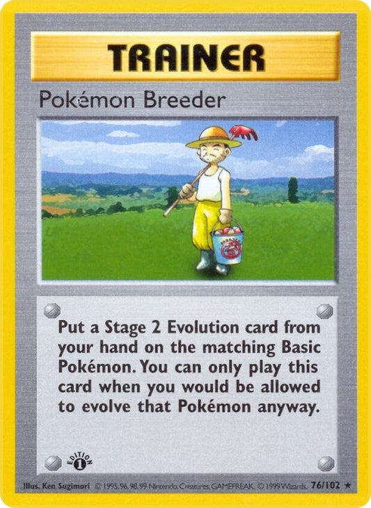 Image for Pokemon Breeder (076/102) (Base Set (Shadowless)) - Pokemon