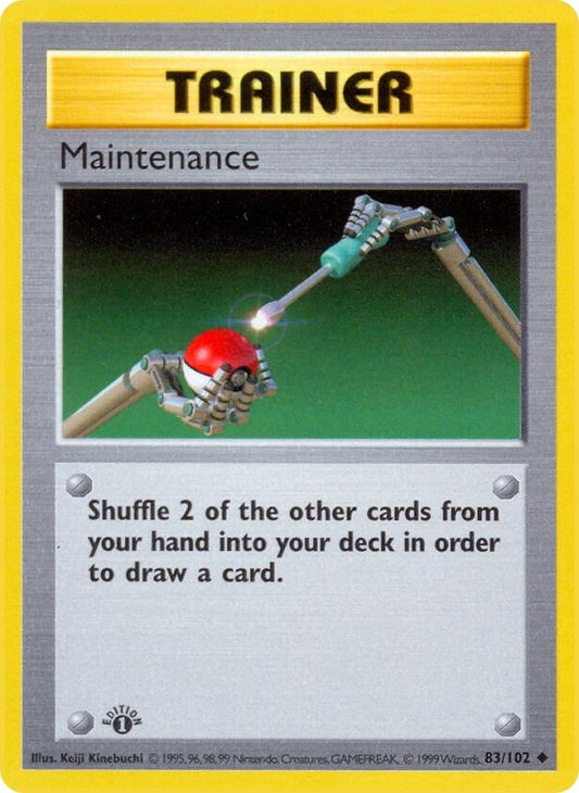 Image for Maintenance (083/102) (Base Set (Shadowless)) - Pokemon