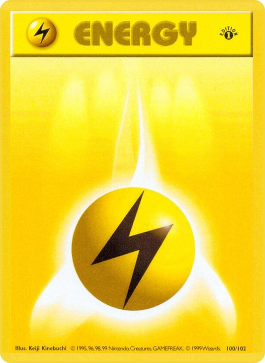 Image for Lightning Energy (100/102) (Base Set (Shadowless)) - Pokemon