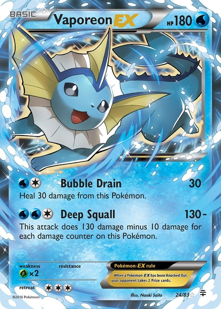 Image for Vaporeon EX (24/83) (Generations) - Pokemon