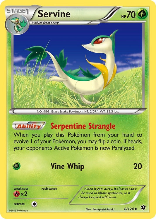 Image for Servine (6/124) (XY - Fates Collide) - Pokemon