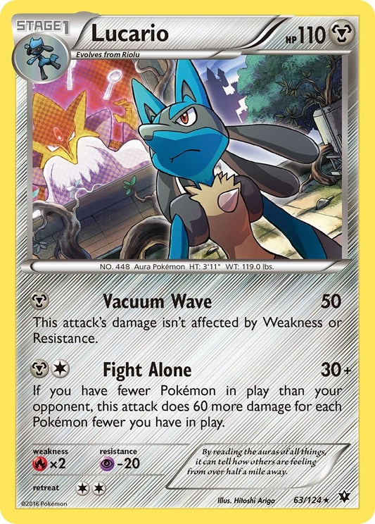 Image for Lucario (63) (63/124) (XY - Fates Collide) - Pokemon