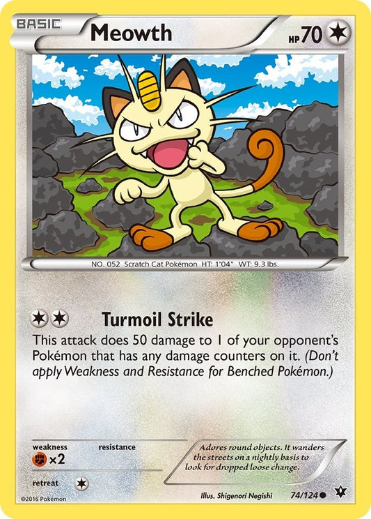 Image for Meowth (74/124) (XY - Fates Collide) - Pokemon