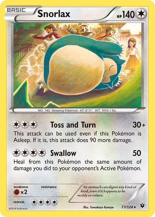 Image for Snorlax (77/124) (XY - Fates Collide) - Pokemon