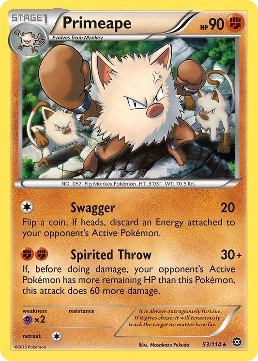 Image for Primeape (53/114) (XY - Steam Siege) - Pokemon