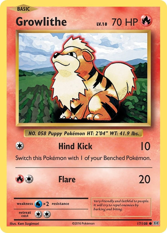 Image for Growlithe (17/108) (XY - Evolutions) - Pokemon