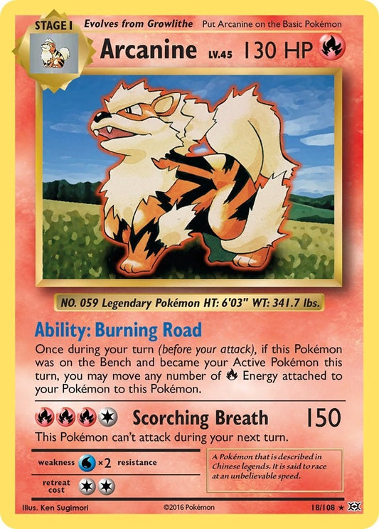 Image for Arcanine (18/108) (XY - Evolutions) - Pokemon