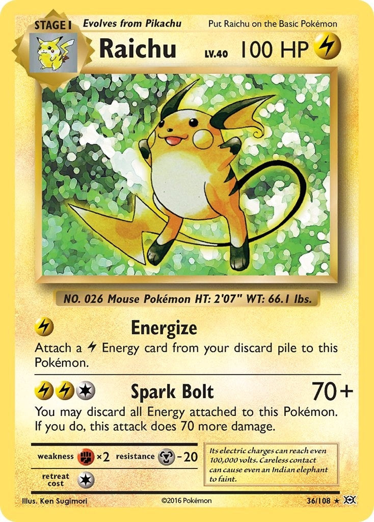 Image for Raichu (36/108) (XY - Evolutions) - Pokemon