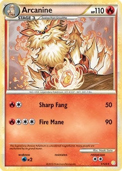 Image for Arcanine - 1/123 (HeartGold & SoulSilver) (001/123) (Deck Exclusives) - Pokemon