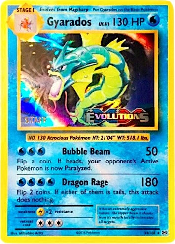 Image for Gyarados - 34/108 (Prerelease) [Staff] (34/108) (XY Promos) - Pokemon