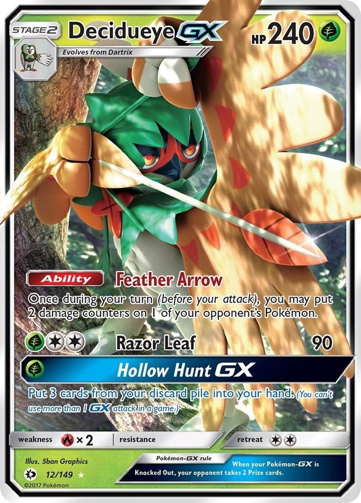 Image for Decidueye GX (12/149) (SM Base Set) - Pokemon