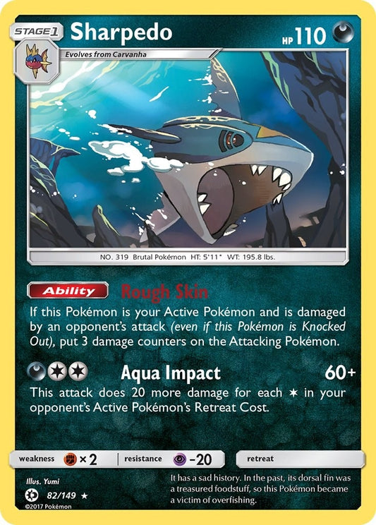 Image for Sharpedo (82/149) (SM Base Set) - Pokemon