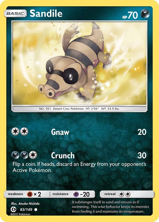 Image for Sandile (83/149) (SM Base Set) - Pokemon