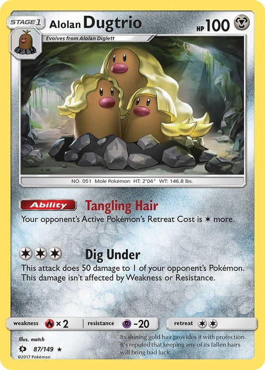 Image for Alolan Dugtrio (87/149) (SM Base Set) - Pokemon
