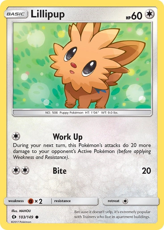 Image for Lillipup (103/149) (SM Base Set) - Pokemon