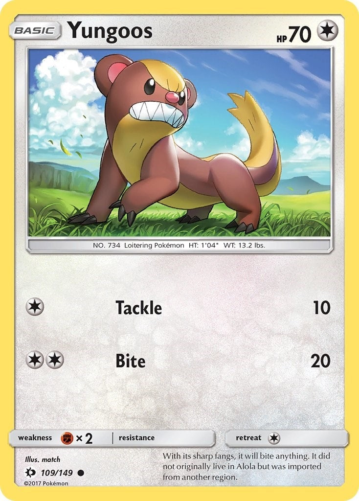 Image for Yungoos (109/149) (SM Base Set) - Pokemon