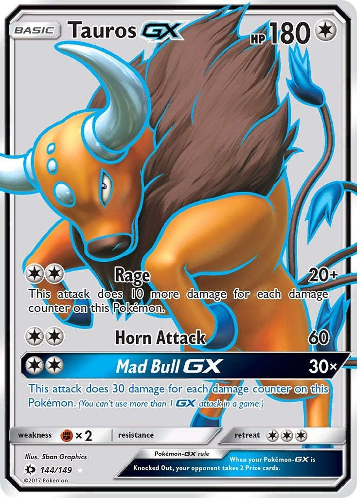 Image for Tauros GX (Full Art) (144/149) (SM Base Set) - Pokemon