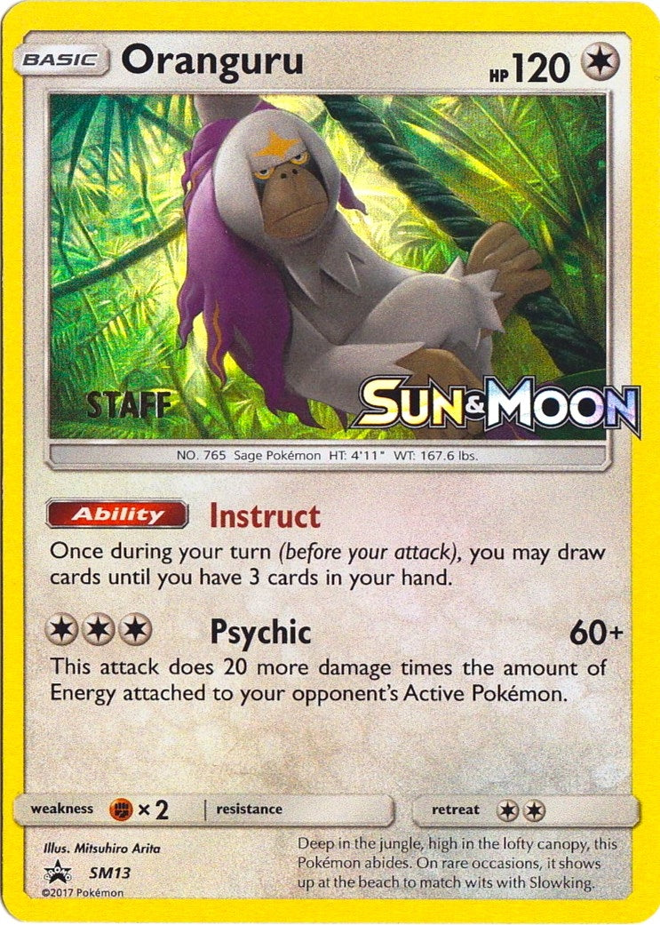 Image for Oranguru - SM13 (Prerelease) [Staff] (SM13) (SM Promos) - Pokemon