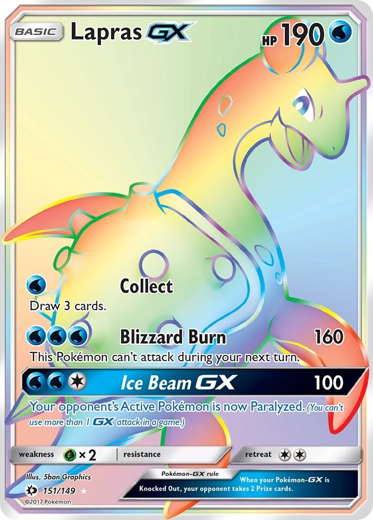 Image for Lapras GX (Secret) (151/149) (SM Base Set) - Pokemon