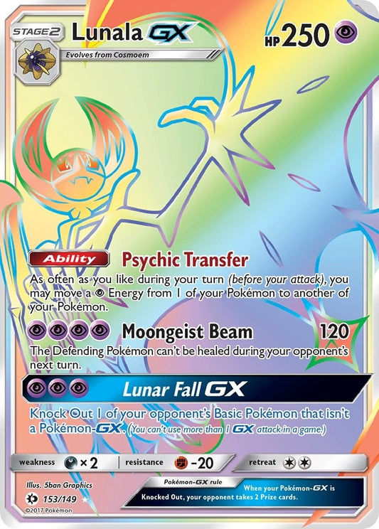Image for Lunala GX (Secret) (153/149) (SM Base Set) - Pokemon