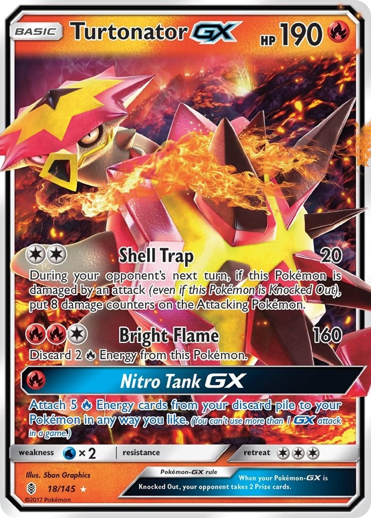 Image for Turtonator GX (18/145) (SM - Guardians Rising) - Pokemon