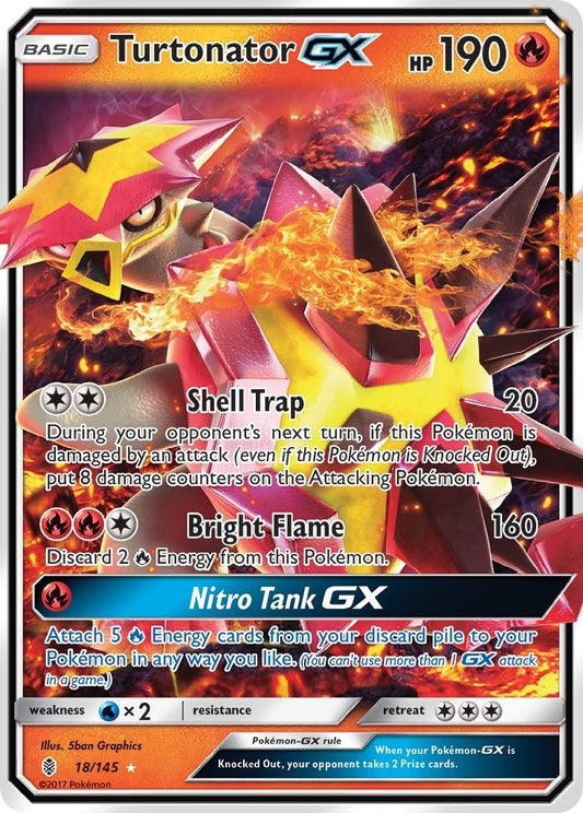 Image for Turtonator GX (18/145) (SM - Guardians Rising) - Pokemon