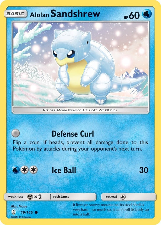 Image for Alolan Sandshrew (19/145) (SM - Guardians Rising) - Pokemon