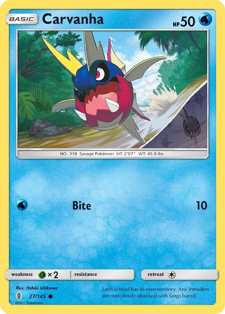 Image for Carvanha (27/145) (SM - Guardians Rising) - Pokemon
