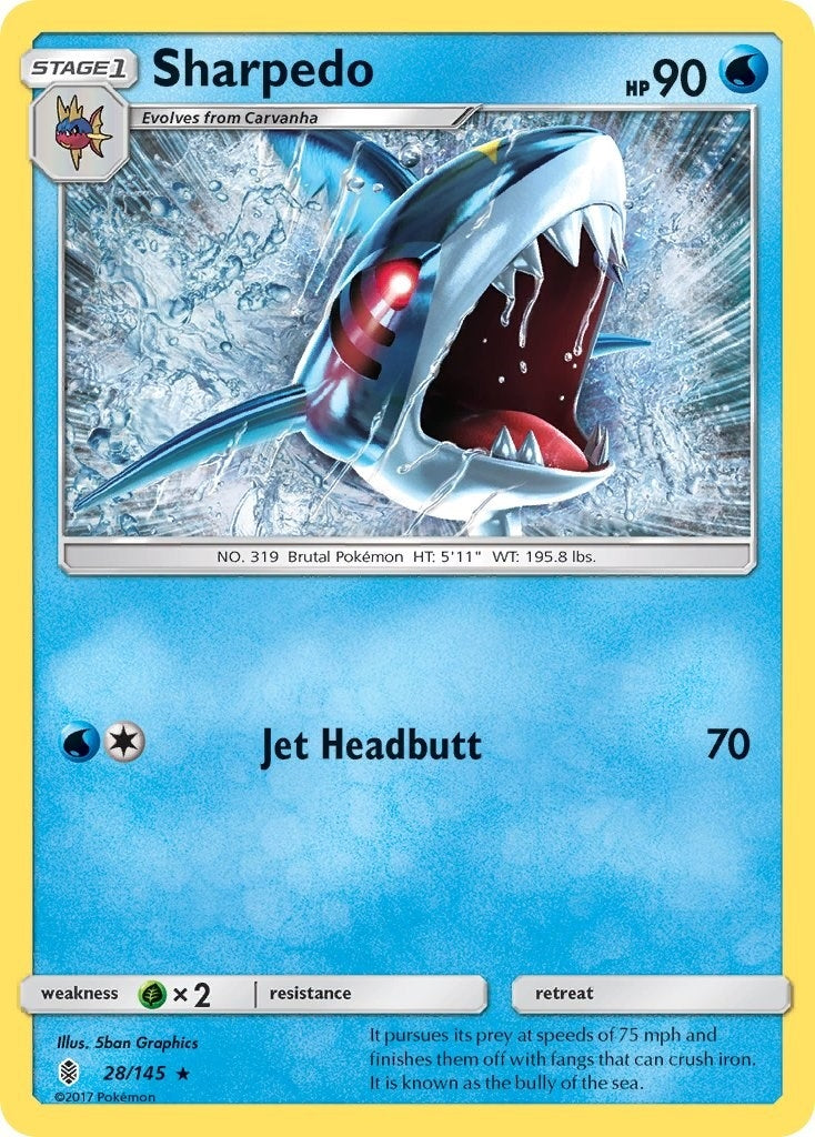 Image for Sharpedo (28/145) (SM - Guardians Rising) - Pokemon